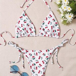 Cherry Print Bikini Set